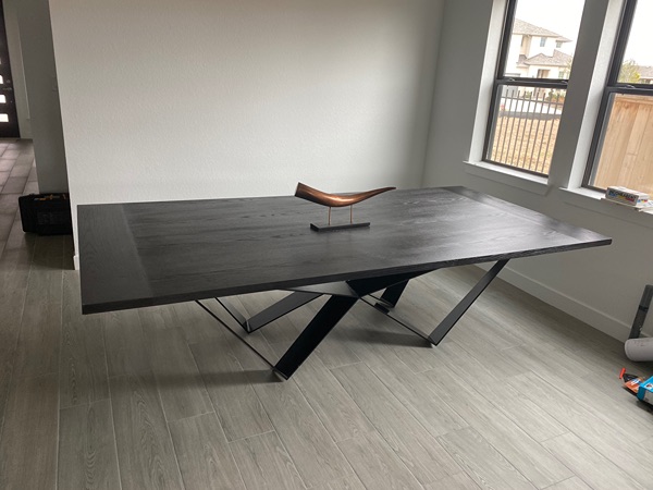 Modern Solid Wood Dining Table 114” – Seats 10-12